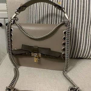 Fendi Kan Leather Bow Bag